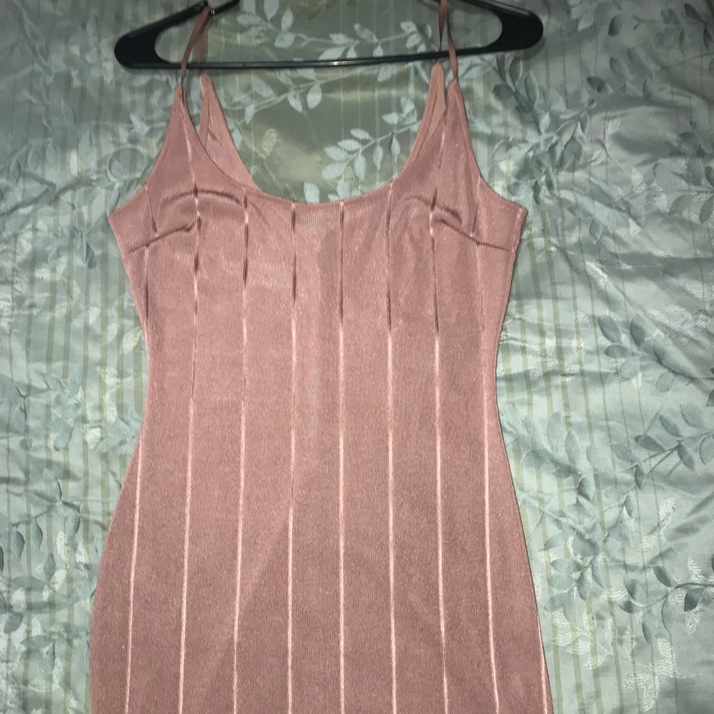 Nude mini dress